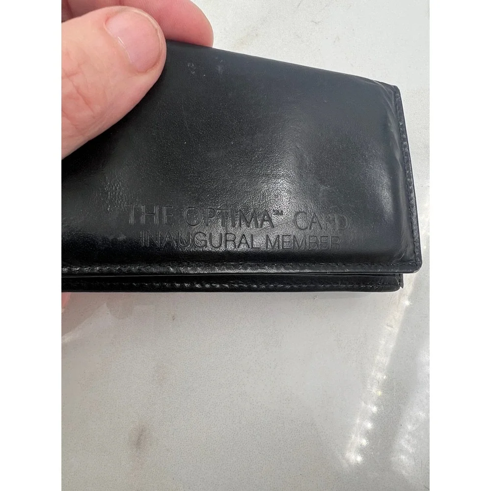 Vintage American Express The Optima Card Inaugural Member Leather Card Holder